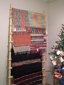 Lots of woven rugs.