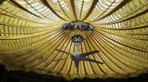 The main house (Barbara's) has a skylight with this fab parachute beneath it!